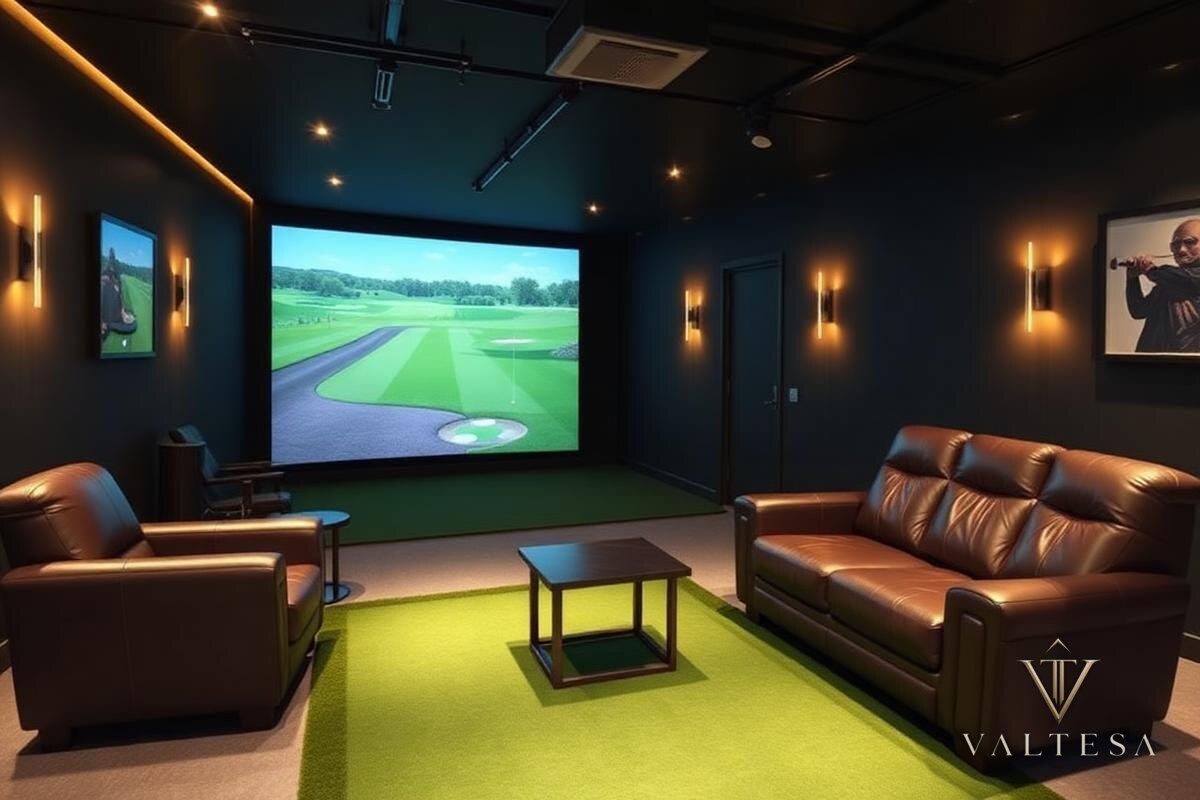 Golf Simulator — Lounge Seating Angle