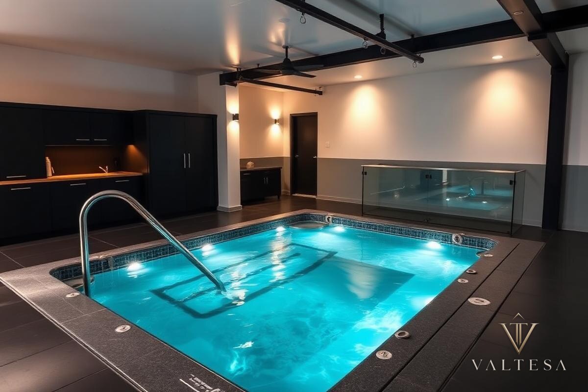 Hot Tub / Spa — Recessed Spa — Two-Car Garage