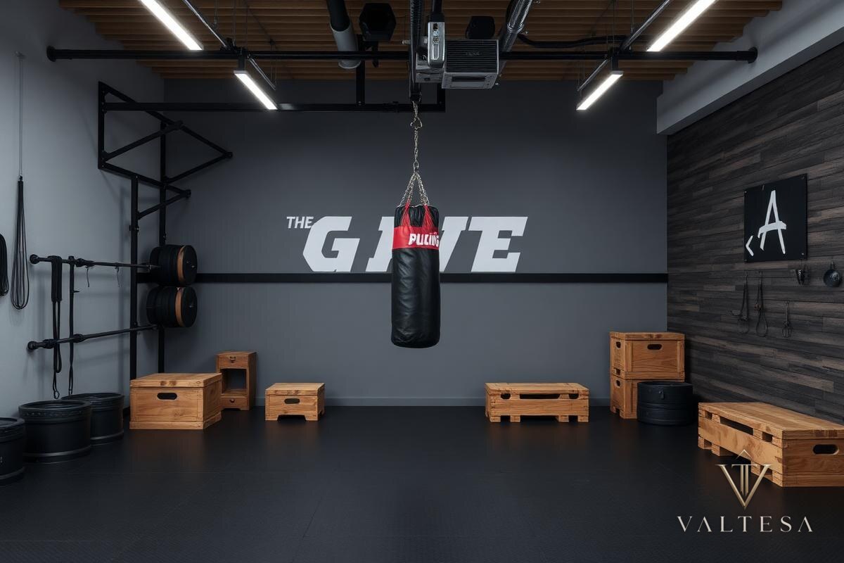 Boxing Setup — Bag + Functional Rig